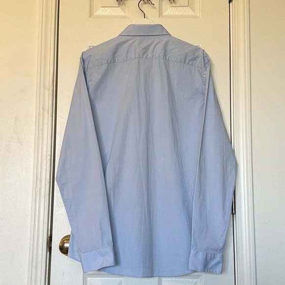 Men's Apt. 9 Premier Flex Solid Slim-Fit Wrinkle Resistant Dress Shirt, blue - Picture 2 of 4
